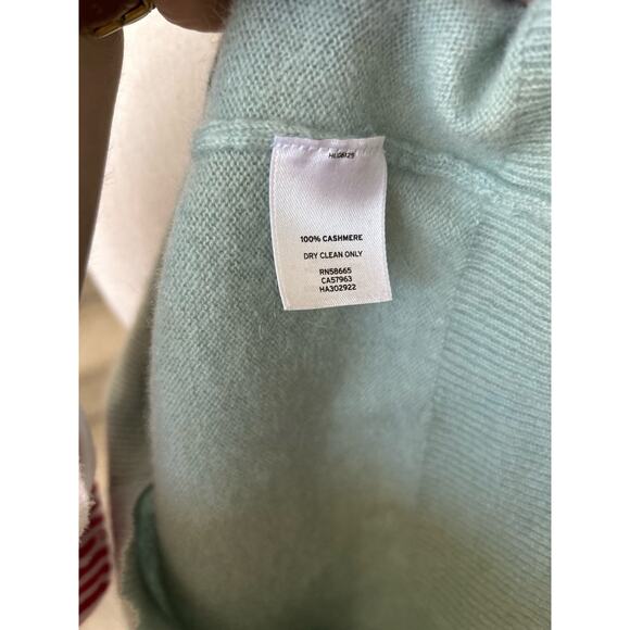 Halogen Nordstrom Aqua Blue Green Crewneck Cashmere Sweater - Picture 5 of 6